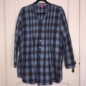 Plaid button down shirt